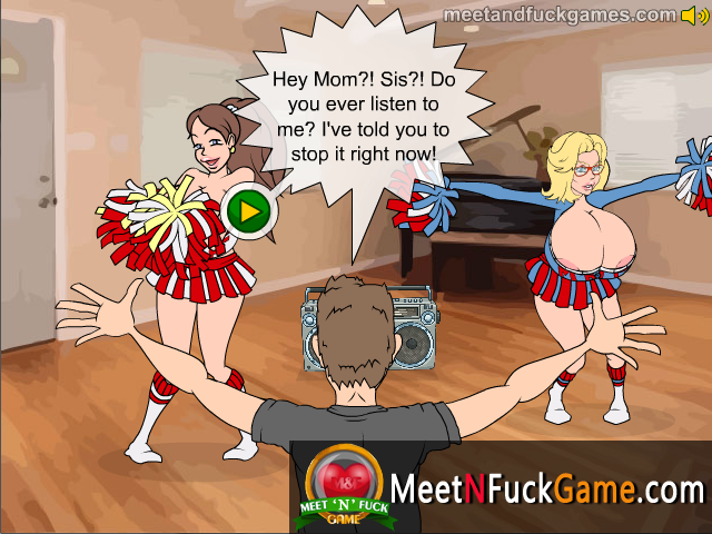 Busty Family Cheer Squad sex game screenshot 1